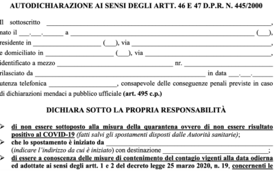 Autocertificazione ai sensi degli articoli …